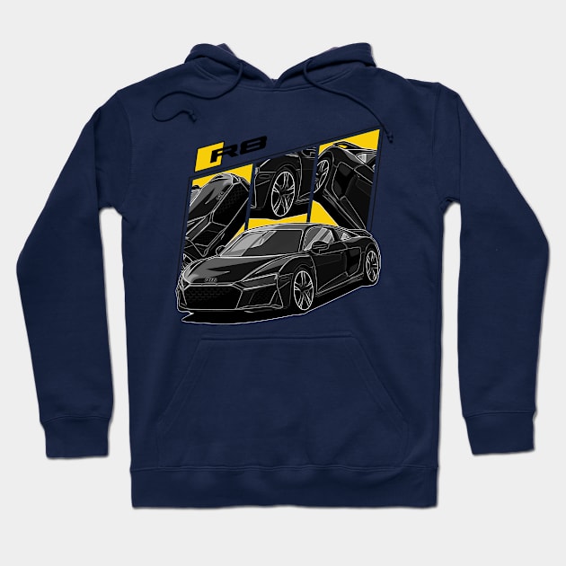 R8 v10 Plus German Supercar Hoodie by T-JD